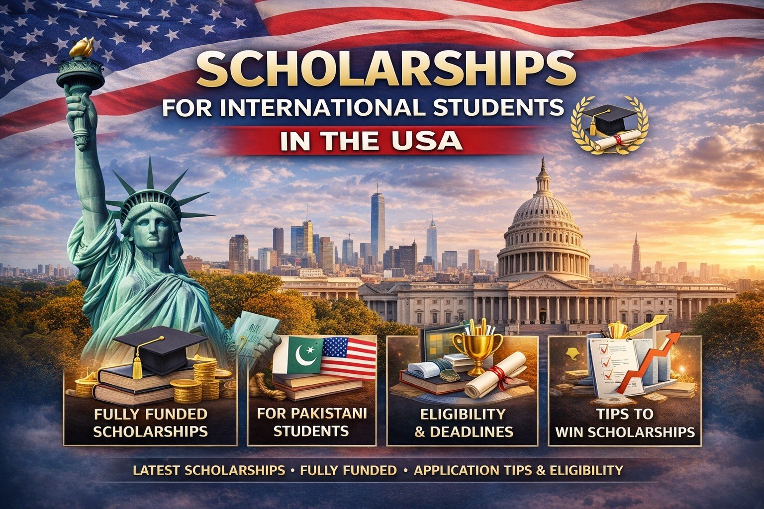 Scholarships for International Students in the USA (2026 Guide): Fully Funded Opportunities, Eligibility, and How to Apply